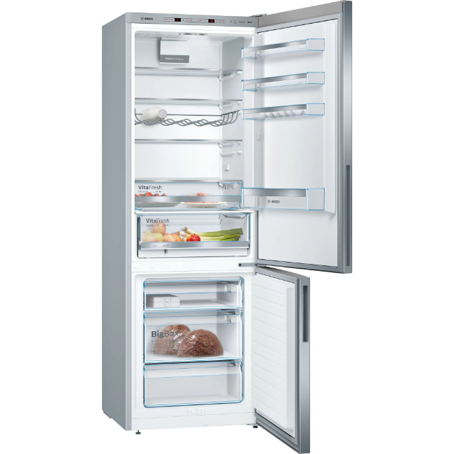 Bosch Serie 4 Tall Low Frost Fridge Freezer 70/30 Stainless Steel | KGE49AICAG
