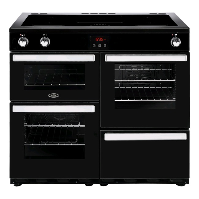 Belling Cookcentre 100cm Electric Induction Range Cooker 100EI - Black