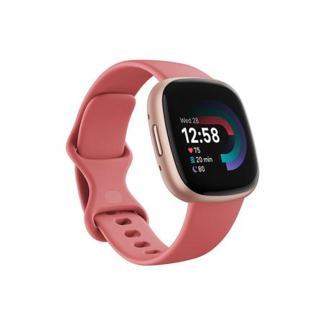 Fitbit Versa 4 Smartwatch - Pink Sand / Copper Rose Aluminium | FB523RGRW