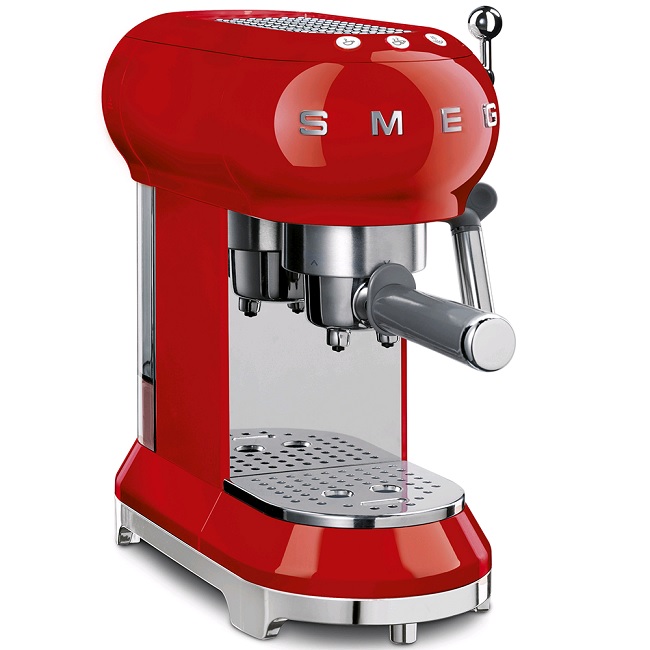 Smeg 50's Retro style Espresso Coffee Machine Red EFCF01RDUK