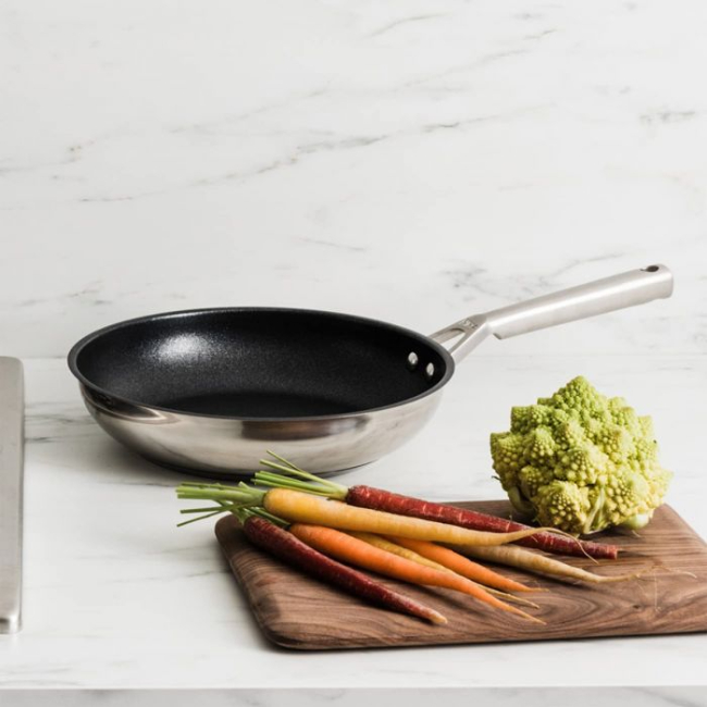 Ninja Foodi ZEROSTICK Stainless Steel 2Piece Frying Pan Set (24cm/28cm