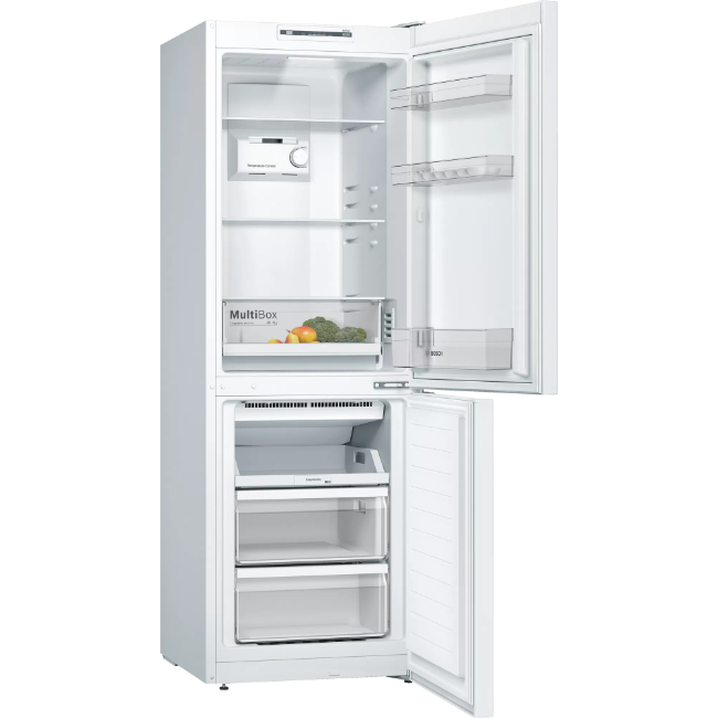 Bosch Serie 2 NoFrost Fridge Freezer 50/50 White | KGN33NWEAG