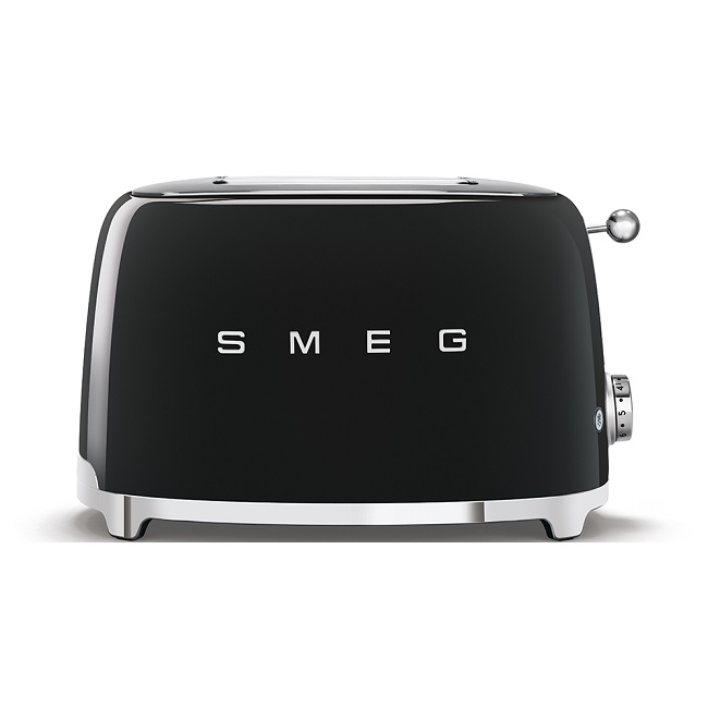 Smeg 50's Retro style 2 Slice Black Toaster TSF01BLUK