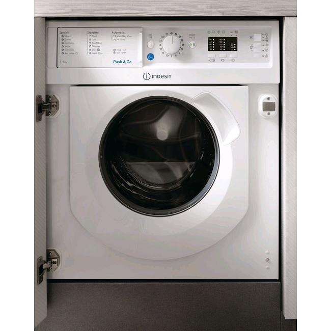 Indesit Integrated Washer Dryer BI WDIL 75125 UK N