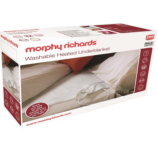 Morphy Richards Single Washable Heated Underblanket 600113
